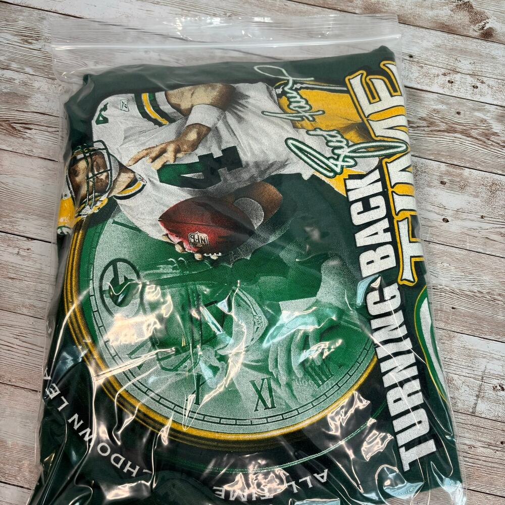 Brett Favre T shirt Mens XL Green Bay Packers NFL Football Turning Back Time - Picture 8 of 8